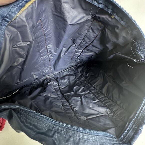 Vintage Pierre Cardin Paris New York Weekender Duffle Bag Tote Bag Navy Blue - Picture 5 of 8